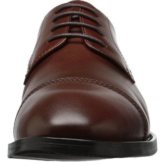 Zanzara Gauguin Cap Toe Oxford Brown Leather Lace Up Low Top Dress Shoe - Picture 2 of 16